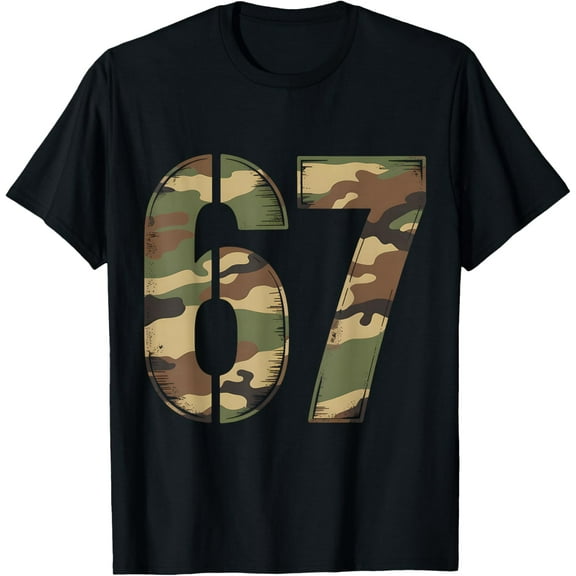 67 Six Seven Meme Men’s T-Shirt, Funny Humor Graphic Tee for Daily Wear