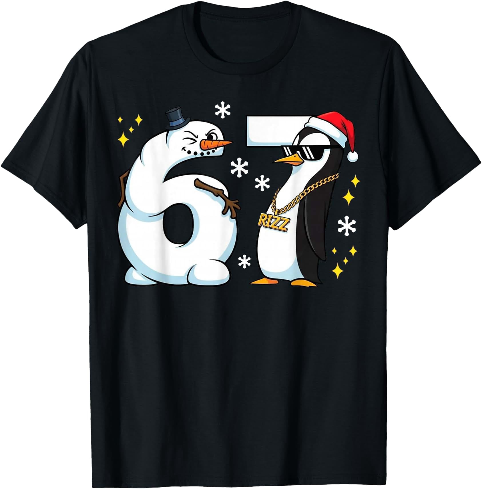 67 Six Seven Snowman Rizz Penguin T T-Shirt - Walmart.com