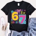 67 Six Seven Trend Viral Number Sweatshirt Colorful Retro Gen Z T-Shirt ...