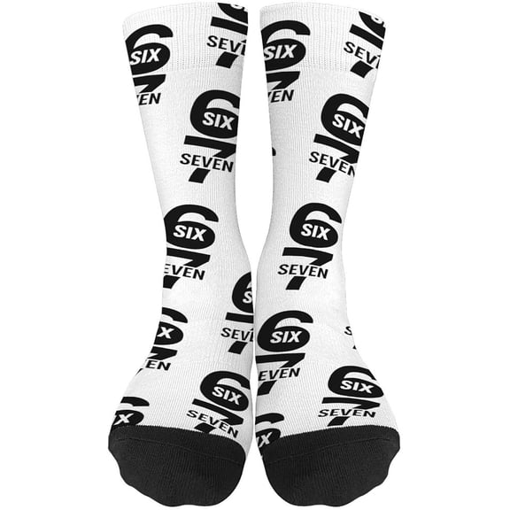 67 Socks for Kids – Funny 67 Meme Design Socks, Comfortable & Soft Boys Girls Crew Socks, Cute Novelty Gift for Children, School Wear, Parties & Daily Outfits