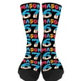 thumbnail image 1 of 67 Socks for Boys Girls Six Seven Meme Design Funny Mason 6 7 Ice Cream Baseball Socks 7-13 Years Black2, 1 of 4