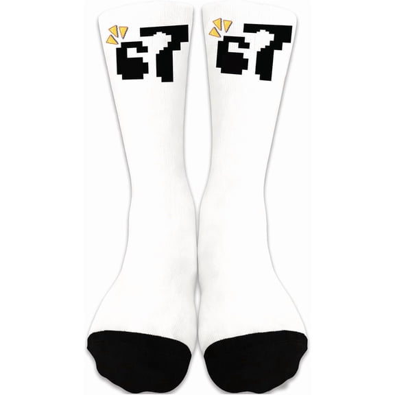 67 Socks for Boys Girls Women Men 6 7 Meme Novelty Crew Socks Funny Gifts For Six Seven Stuff Lovers