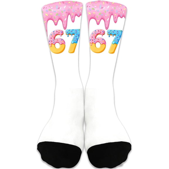 67 Socks for Boys Girls Women Men 6 7 Meme Novelty Crew Socks Funny Gifts For Six Seven Stuff Lovers