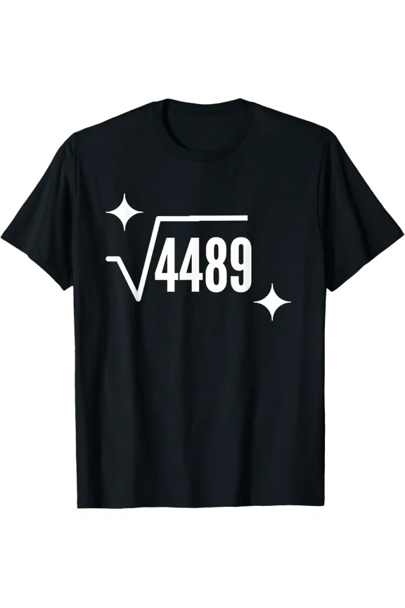 67 Square Root 4489 Slang Math Teacher Mens Tee