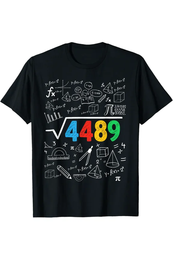 67 Square Root 4489 Slang Six Seven Math Teacher T-Shirt