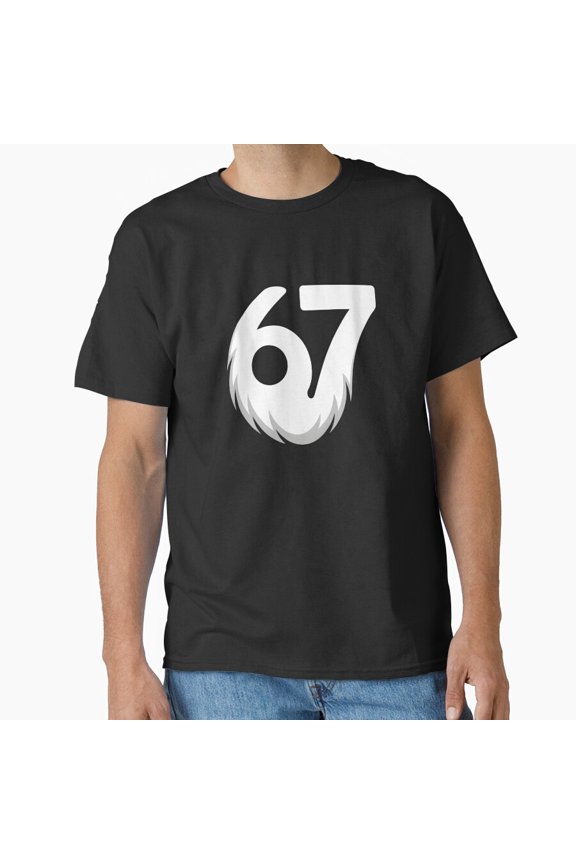 67 St Nick Beard Christmas Six Seven Meme Holiday Humor Graphic Unisex T-Shirt, for men & women, up to size 5XL