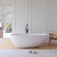 thumbnail image 1 of MEDUNJESS 67" Stone Resin Freestanding Bathtub, Modern Soaking Solid Surface Bathroom Freestanding Tubs with Pop-up Drain and Overflow, Matte White, 1 of 11