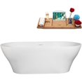 thumbnail image 1 of 67" Streamline B-240-33-BGL Soaking Freestanding Tub and Tray With Internal Drain in Brushed Gold, 1 of 7