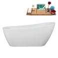 thumbnail image 1 of 67" Streamline B-316-90-WH Soaking Freestanding Tub and Tray With Internal Drain in Glossy White, 1 of 10