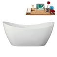 thumbnail image 1 of 67" Streamline B-332-102-GLD Soaking Freestanding Tub and Tray With Internal Drain in Polished Gold, 1 of 10