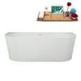thumbnail image 1 of 67" Streamline B-404-156-BGL Soaking Freestanding Tub and Tray With Internal Drain in Brushed Gold, 1 of 10