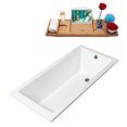 thumbnail image 1 of 67" Streamline Cast Iron R5520BNK Drop In Bathtub with External Drain, 1 of 6