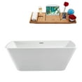 thumbnail image 1 of 67" Streamline N-681-67FSWH-FM Soaking Freestanding Tub and Tray With Internal Drain, 1 of 8