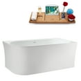 thumbnail image 1 of 67" Streamline N2500BGM Soaking Freestanding Tub and Tray With Internal Drain in Brushed GunMetal, 1 of 13