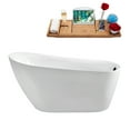 thumbnail image 1 of 67" Streamline N281BL Soaking Freestanding Tub and Tray With Internal Drain, 1 of 10
