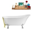 thumbnail image 1 of 67" Streamline N340CH-GLD Soaking Clawfoot Tub and Tray With External Drain, 1 of 10