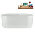thumbnail image 1 of 67" Streamline N4740WH Soaking Freestanding Tub and Tray With Internal Drain in Glossy White, 1 of 10