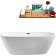 thumbnail image 1 of 67" Streamline N701BL Soaking Freestanding Tub and Tray With Internal Drain, 1 of 8
