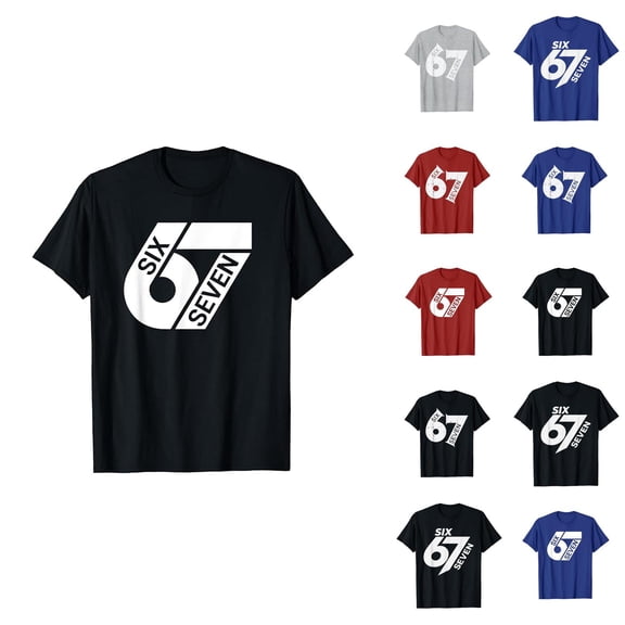 67 T Shirt for Men Women Casual Short Sleeve Crewneck 67 Tee Shirt Graphic Tees