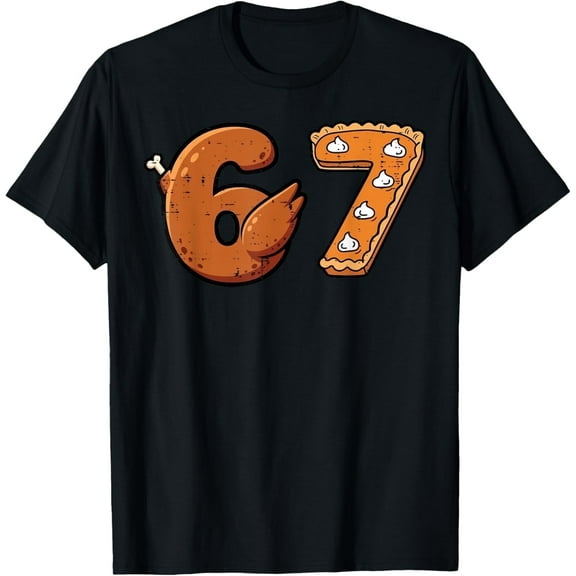 67 Thanksgiving Funny 6 7 Meme Six Seven Turkey Boys s T-Shirt