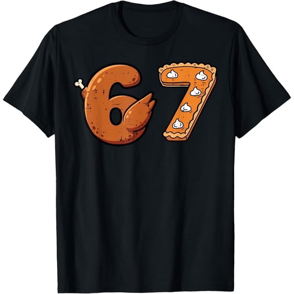 67 Thanksgiving Funny 6 7 Meme Six Seven Turkey Boys s T-Shirt