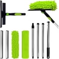 67'' Window Squeegee Cleaner Tool with Extension Pole, 2-in-1 Squeegee ...