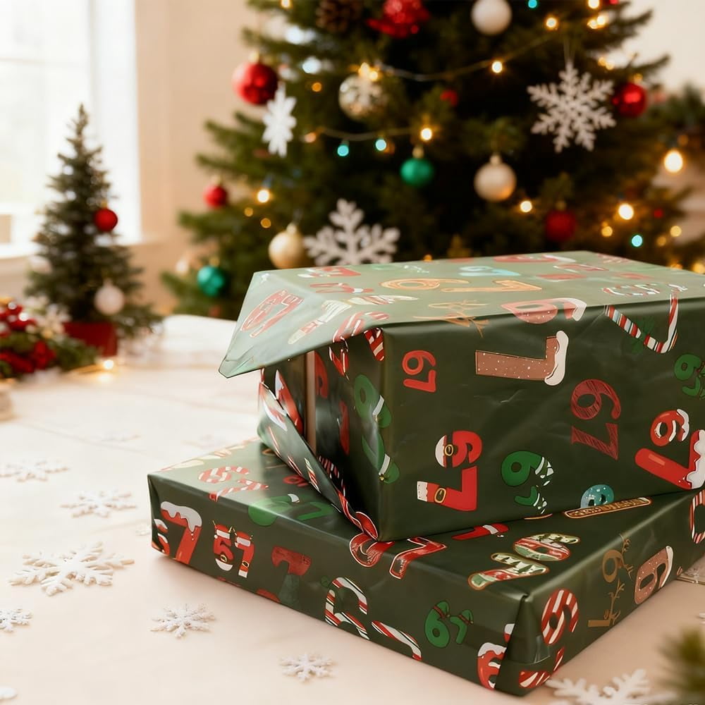 67 Rapping Paper 67 Wrapping Paper, 67 Meme Christmas Gift Wrap, 4072/180