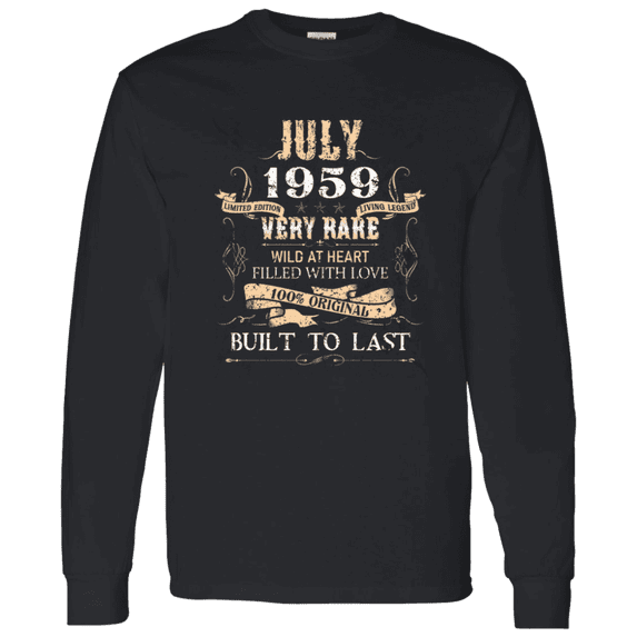 67 Years Old 67Th Birthday Legend Vintage July 1959 Bday Long Sleeve Shirt
