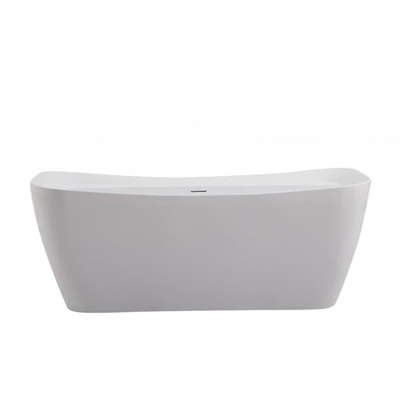 67 in. Soaking Bathtub in Glossy White - 67 x 25.5 x 17 in.