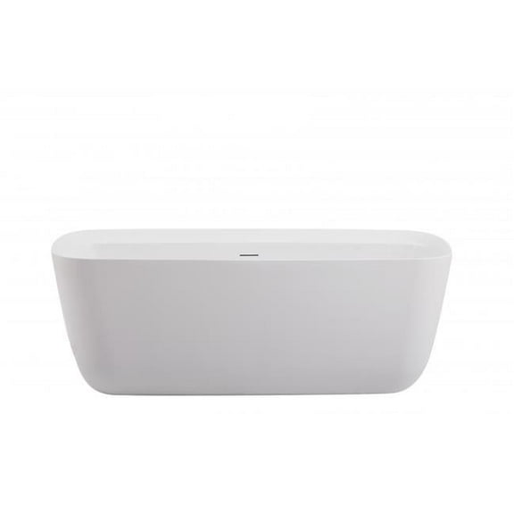 67 in. Soaking Bathtub in Glossy White - 67 x 25.5 x 17 in.
