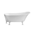 thumbnail image 1 of 67 in. Soaking Clawfoot Tub with External Chrome Drain & White Claw Feet, 1 of 1