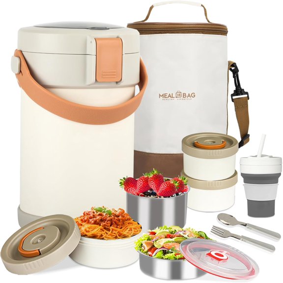 67 oz Thermo for Hot 2L 9.06 in 3 Layer Stainless Vacuum Soup Thermo Hot Jar Bento Box for Men, Women, Suitable insulated Lunch Box for 12+ Camping, Office & Travel Use