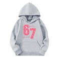 thumbnail image 1 of 67 shirt G'irls Cartoon Print Hooded Sweatshirt Long Sleeve Pocket Pullover Outerwear Casual Athletic Hoodie For K'ids, 1 of 4