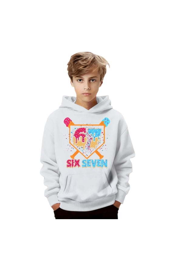 67 shirt G'irls Casual Long Sleeve Crewneck Sweatshirt With Print Pullover Hoodie For Everyday Wear