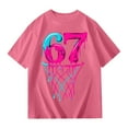thumbnail image 1 of 67 shirt G'irls Summer Short Sleeve T Shirt Cute Cartoon Number Print Casual Top Tee Shirt For K'ids Youth, 1 of 4