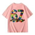 thumbnail image 1 of 67 shirt G'irls Summer Short Sleeve T Shirt Cute Cartoon Number Print Casual Top Tee Shirt For K'ids Youth, 1 of 4