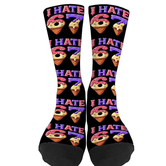 67 socks Festive Print K'ids Socks Soft Winter Crew Socks For Boys And Girls Season Holiday Party Wear