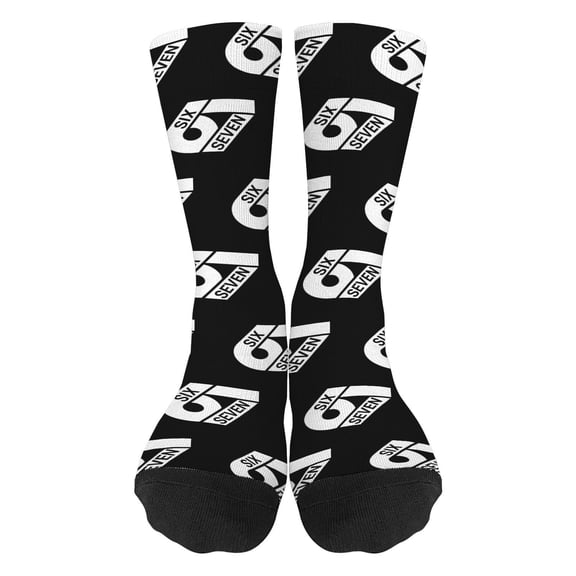 67 socks Festive Print K'ids Socks Soft Winter Crew Socks For Boys And Girls Season Holiday Party Wear