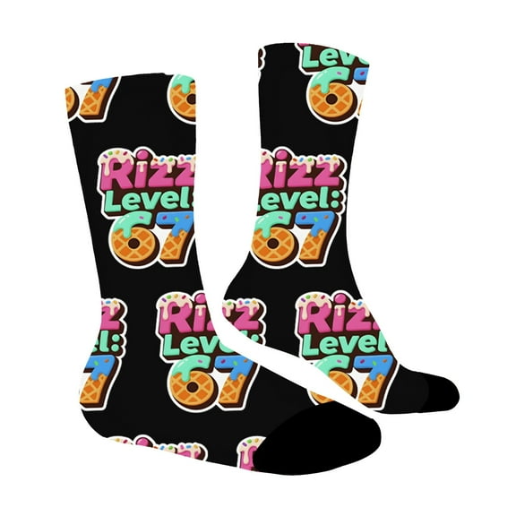 67 socks Funny Slang Print Crew Socks For Big K'ids B'oys And Girls Novelty Casual Long Socks Youth Teen Ankle Socks With Cool Sayings