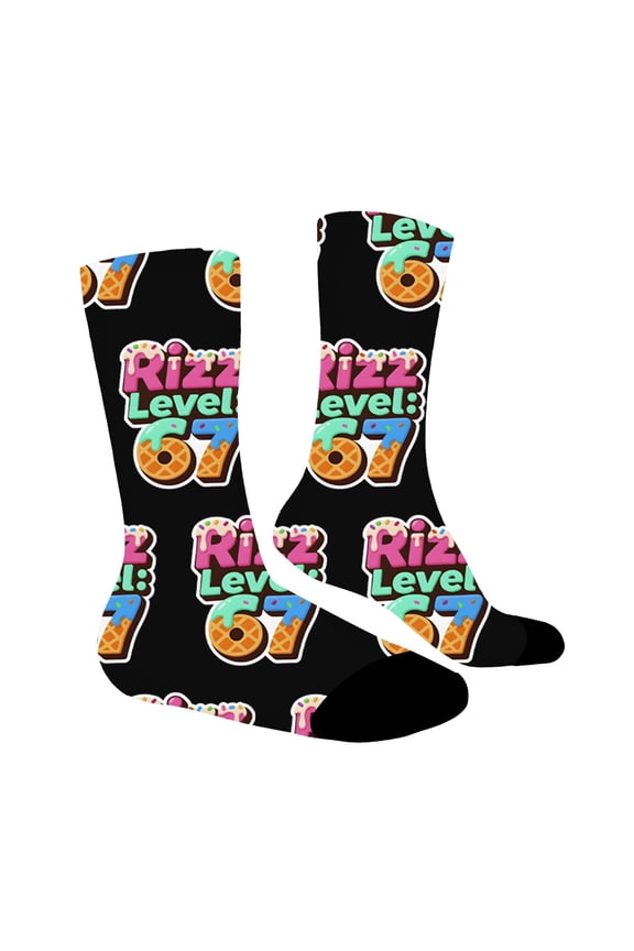 67 socks Funny Slang Print Crew Socks For Big K'ids B'oys And Girls Novelty Casual Long Socks Youth Teen Ankle Socks With Cool Sayings