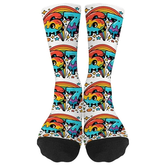 67 socks K'ids Sports Socks For Pattern Youth Crew Socks For C'hildhood 7 12 Years Old