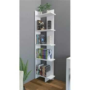 67 x 18 x 9 in. Alice Accent Corner Unit Bookcase - White