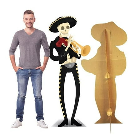 67 x 27 in. Day of The Dead Mariachi Cardboard Standup