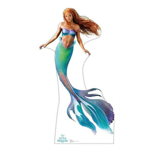 67 x 37 in. Ariel Little Mermaid Life-Size Cardboard Cutout