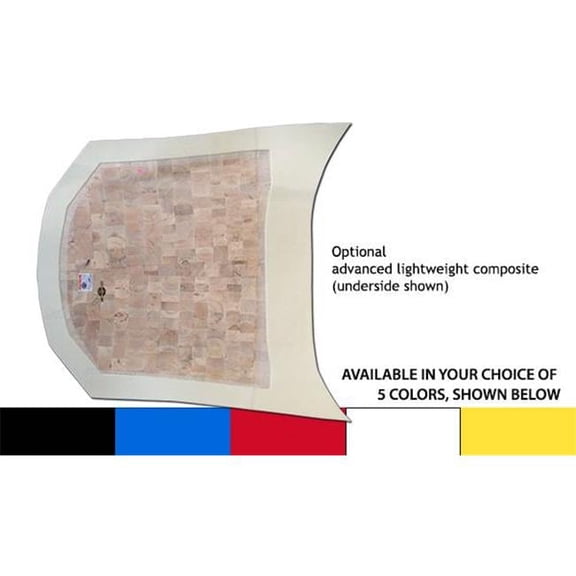 670-3301L-W ABC Lightweight Fiberglass Flat Hood - White