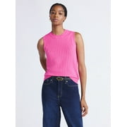 FREE ASSEMBLY Women's Cozy Yarn Cable Sweater Shell, Sizes XS-XXL