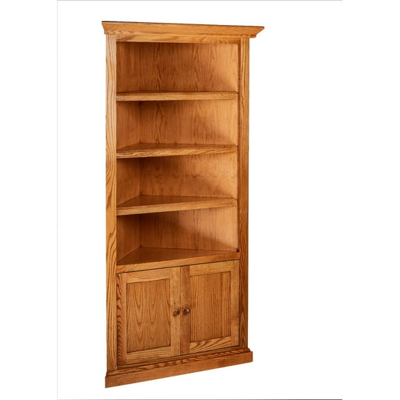 6702D-6705D 27"W Mission Corner Bookcase with Lower Door