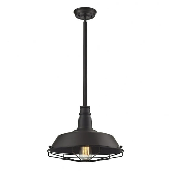 ELK Lighting 67046-1 Warehouse Pendant 1 Light Pendant In Oil Rubbed Bronze