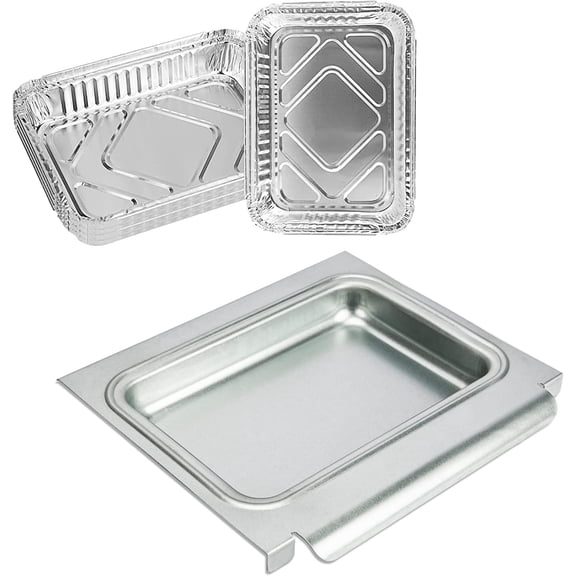 67047 Catch Pan for Weber Spirit/Spirit II 200/300 Genesis and Genesis II LX200/300 Series Grill for Weber Traveler Drip Tray with 6415 Aluminum Liner, Replacement for Weber 67047 83156 6415