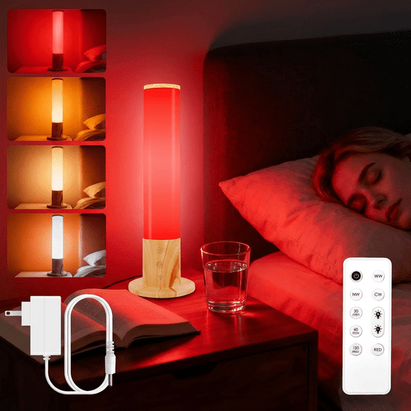 670nm Red Light Therapy & 10,000 Lux Sun Lamp  Dual Mode Happy Light & Sunlight Lamp for Sleep, Relaxation,with Remote Control, Adjustable Timer, Memory Function, and 4 Color Temperatures Sun Lamp